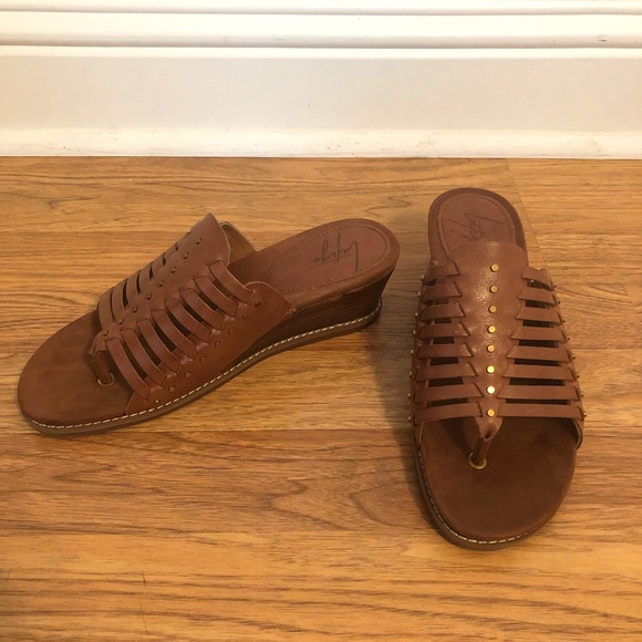 Latigo sandals brown with small wedge heel - Picture 2 of 7